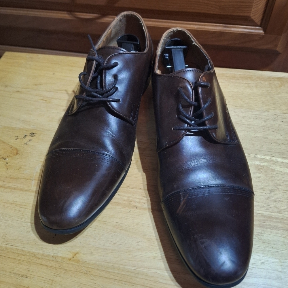 Kenneth Cole Rich Brown Leather Derbys